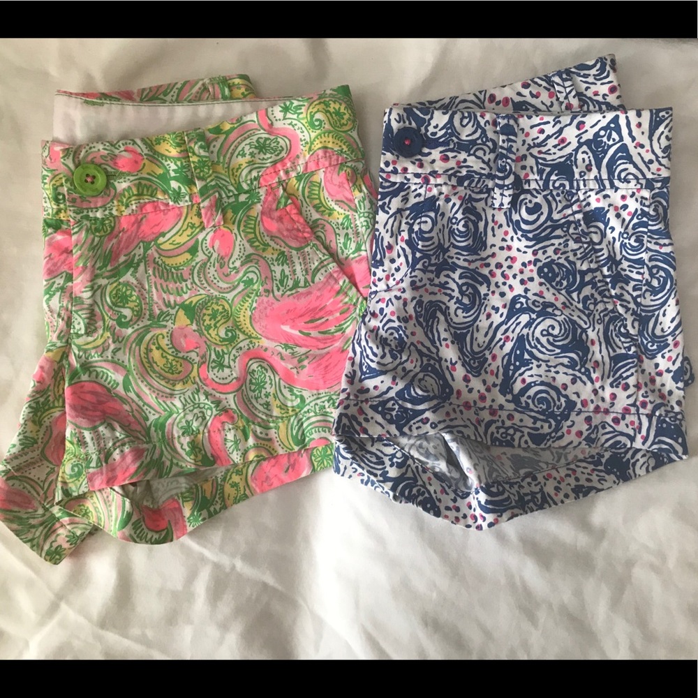 Two pairs of Lilly Pulitzer shorts.